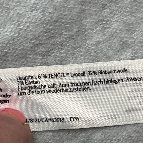 Eileen Fisher  Fleece Cardigan S Gray Hooded Open Front Athleisure Minimalist - Picture 10 of 11